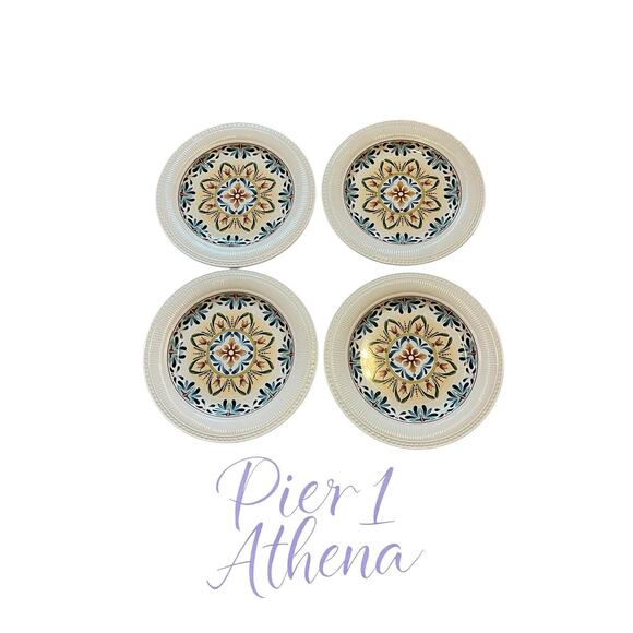 Pier 1 Imports Athena Ironstone Set of 4 Dinner 11" Plates - Picture 1 of 3